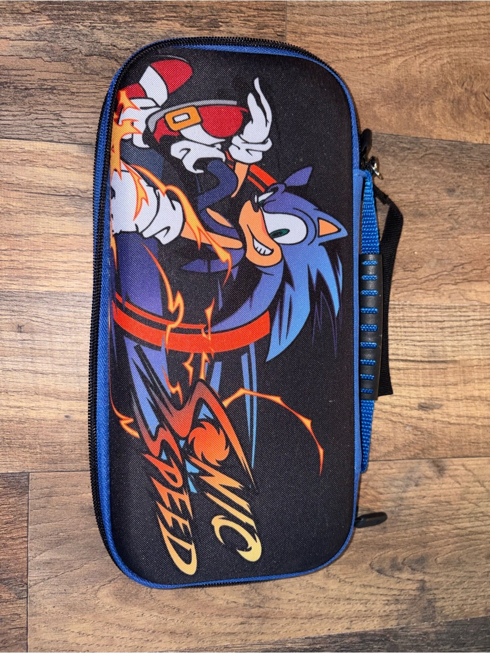 Sonic Themed Blue Electronics Carry Case